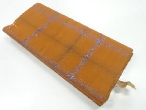 アンティーク　格子模様織出し着物洗い張り